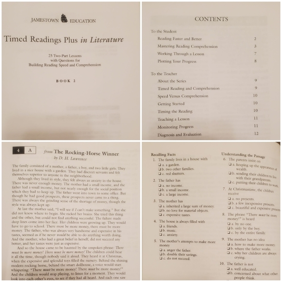 😀 Timed Readings Plus In Literature Books 1 & 2 - Picture 4 of 6